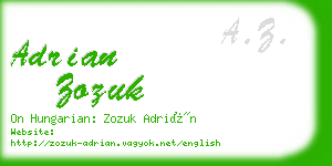 adrian zozuk business card